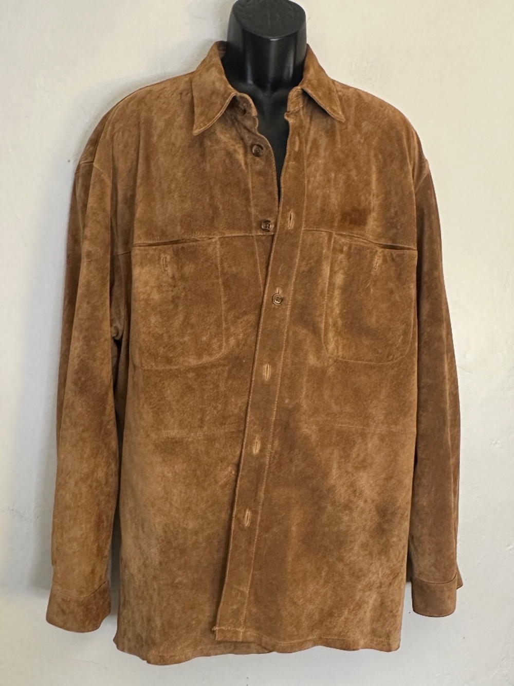 Danier Suede Leather Shirt Jacket XL Gently worn 100% leather Unlined 26" armpit